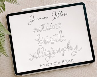 Outline Procreate Brush | Lettering Brush |  Brush | iPad Lettering Brush | Hand Lettering Brush | Procreate Art | Outline Calligraphy