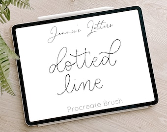 Procreate Brush | Lettering Brush | Dotted Line Brush | iPad Lettering Brush | Hand Lettering Brush | Procreate Art | Detail Procreate Brush