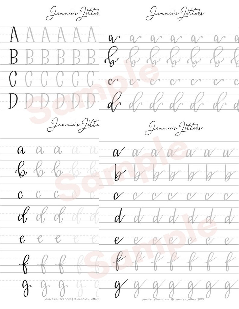 May include: A printable worksheet for practicing cursive handwriting. The worksheet features the letters A through G in uppercase and lowercase, with lines for practicing each letter.
