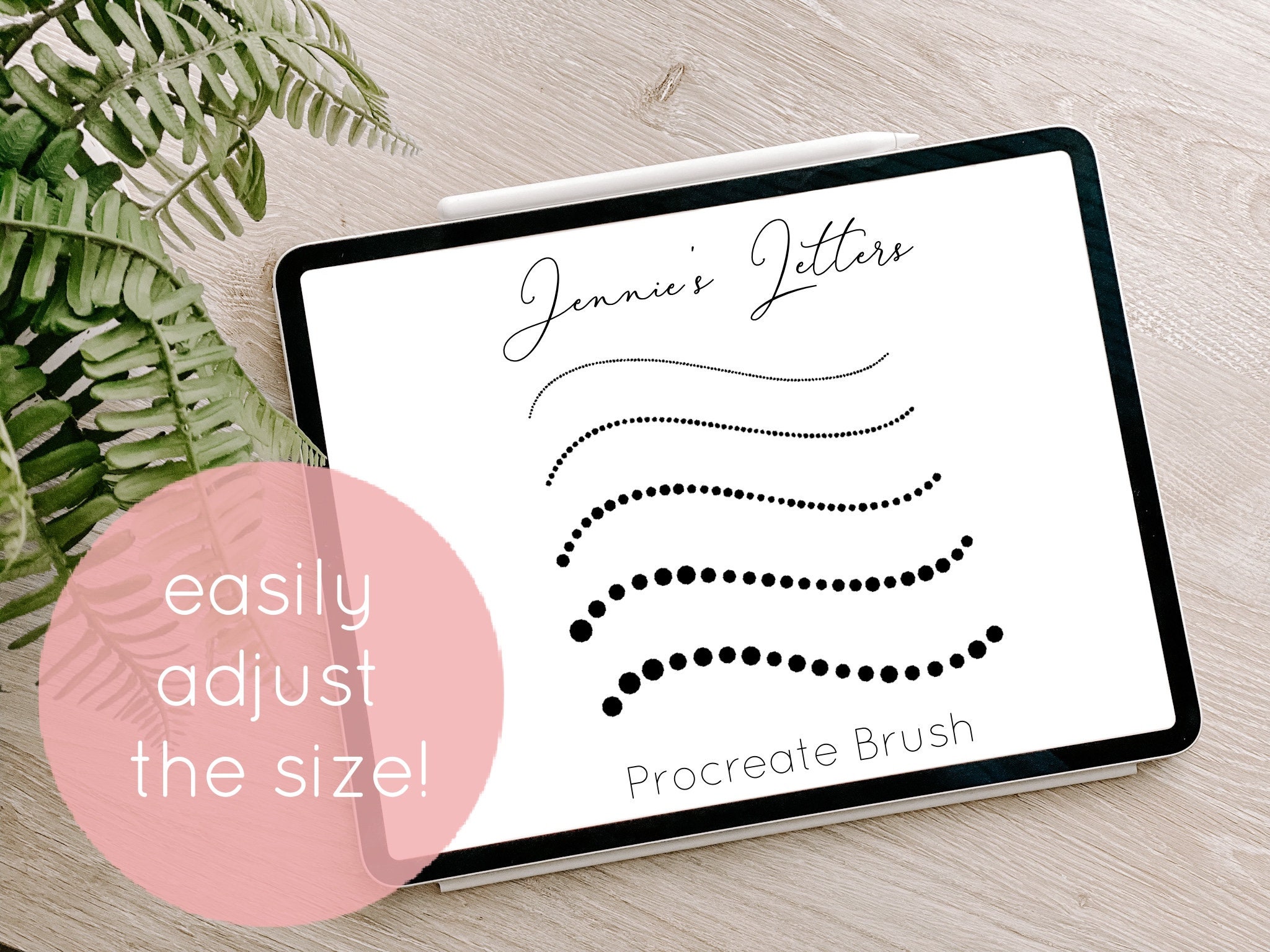 Procreate Brush | Lettering Brush | Dotted Line Brush | iPad Lettering ...