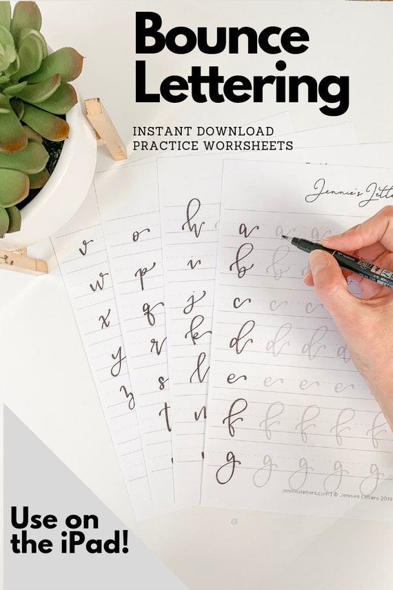 FREE Hand Lettering Workbook + Tips To Improve Your Modern Calligraphy