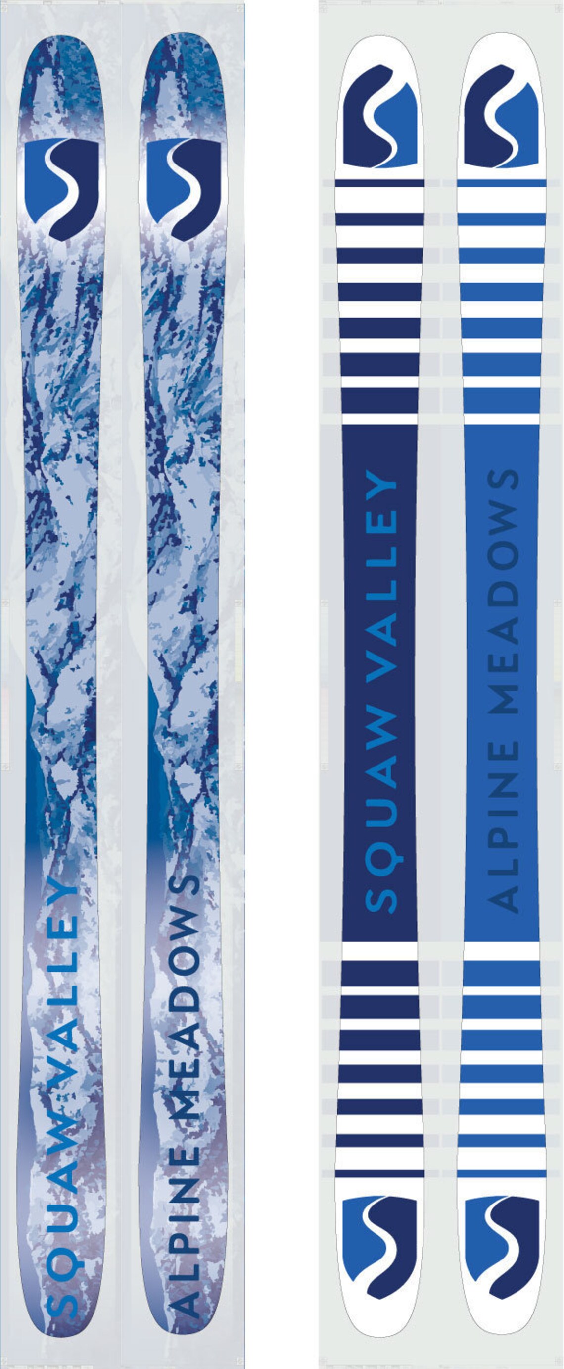 Custom Downhill Skis for promotion or personalized gift Etsy
