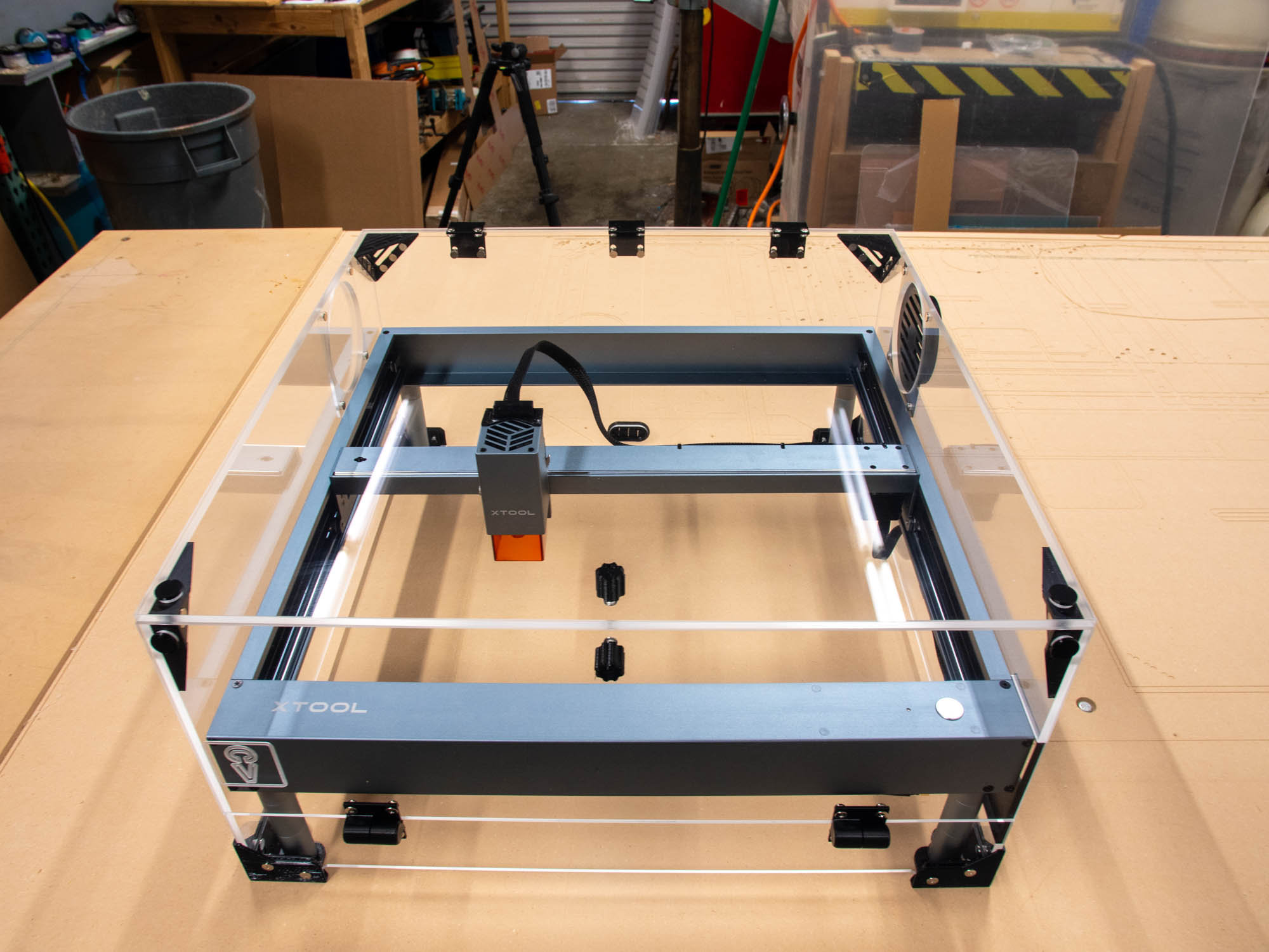 XTOOL D1 Laser Engraver Enclosure Fume Hood Kit Acrylic Etsy