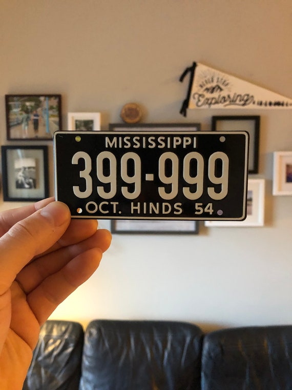 Vintage Wheaties/Post Cereal Collectible Mini Bike License Plate MISSISSIPPI 