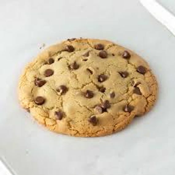 Giant Chocolate chip cookie with Note.