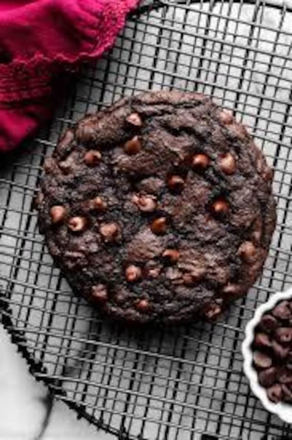Giant Double Chocolate Chip Cookie with Note.