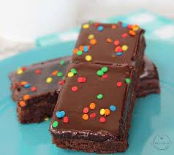 Brownies with confetti