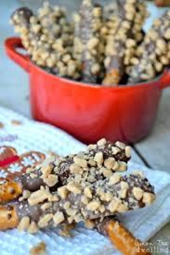 Toffee Chocolate Pretzels Rods