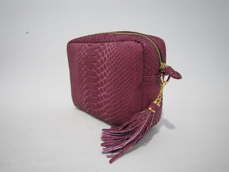 Genuine Python Snake skin Emmi handbag evenning bag real leather crossbody handmade