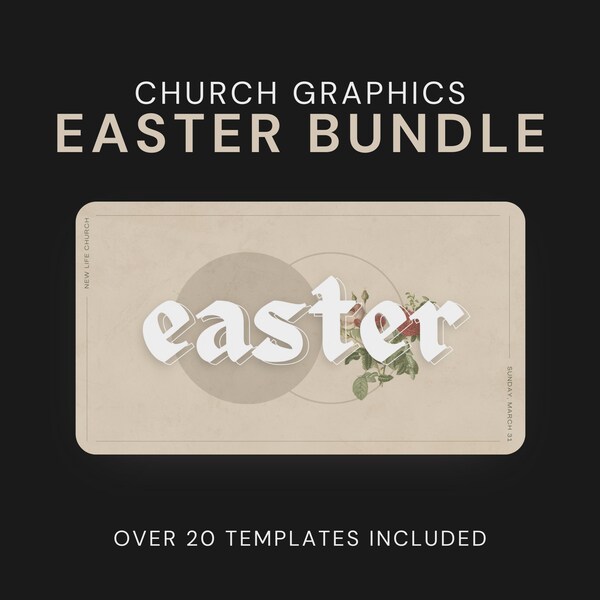 Easter templates for Churches, Easter Church Graphics, Easter Template Bundle for Churches, Church Instagram Templates