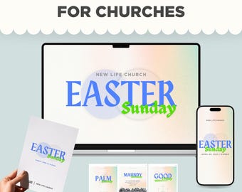Easter Church Marketing, Church Graphics for Easter, Easter templates for Churches, Easter Bundle for Churches, Church Instagram Templates