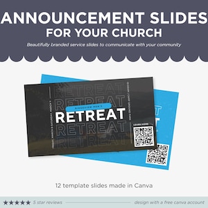 Church Event Slides, Church Preservice Slides, Editable Canva Templates, Ministry Graphics, Worship Announcement Slides, Digital Download