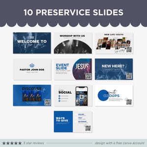 Mallpaket för kyrkans Canva-motiv: Design för sociala medier och presentationer (digital nedladdning) bild 10