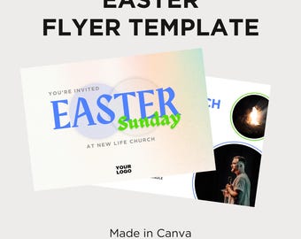 Church Easter flyer, church Easter postcard invitation template, come to church invitation, church invitation template, church template