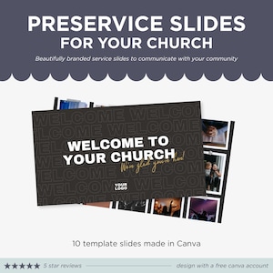 Church Slides, Church Announcement Slides, Editable Canva Templates, Worship Graphics, Preservice Slides, Digital Download