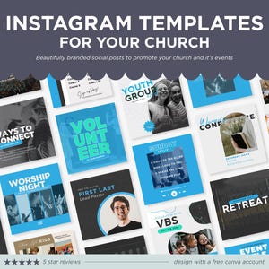Church Social Media Posts Christian Church Event Instagram Templates Sermon & Event Posts Instagram Templates for church