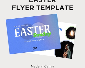 Church Easter flyer, church Easter postcard invitation template, come to church invitation, church invitation template, church template