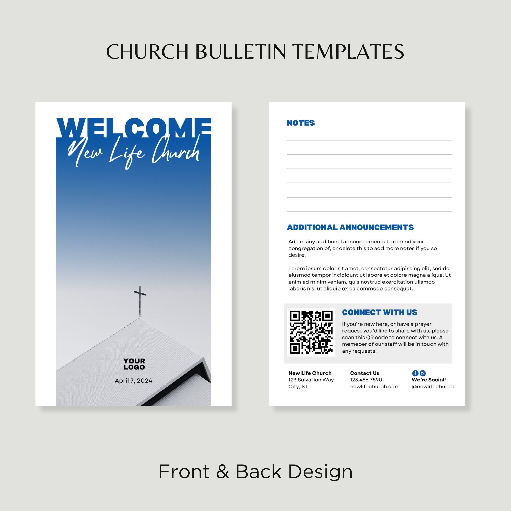 Church Bulletin Template, Canva Church Bulletin Template, Editable Church Bulletin Template, Canva Church Bulletin Template, Editable