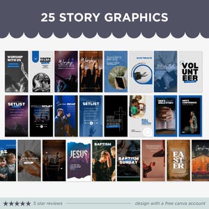 Mallpaket för kyrkans Canva-motiv: Design för sociala medier och presentationer (digital nedladdning) bild 9