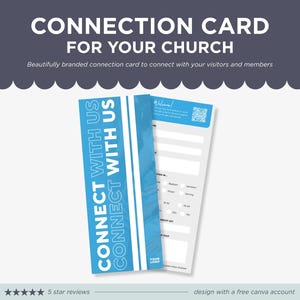 Church Connect Card Template, Modern Church Connection Card, Church Welcome Card Template, Connect Card for Churches