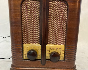 Vintage Deco 1939 General Electric Radio H530 Bluetooth Speaker Beautiful Wood