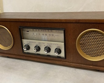 Mid Century 60's Ross Radio 4 New Speakers Full Stereo Bluetooth Looks/Sounds Free Shipping