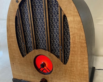 Vintage Deco 1937 Philco Radio 37-84B Now A Bluetooth Speaker w/Lited Dial Free Shipping