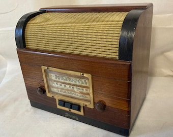 Vintage Deco 1939 Sonora Radio Model TT-52 Now A Bluetooth Speaker w/Lited Dial Free Shipping