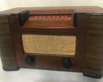 Vintage Cool Deco 1949 Crosley Radio TV-56-O Now A Bluetooth Speaker Red Dial Free Shipping