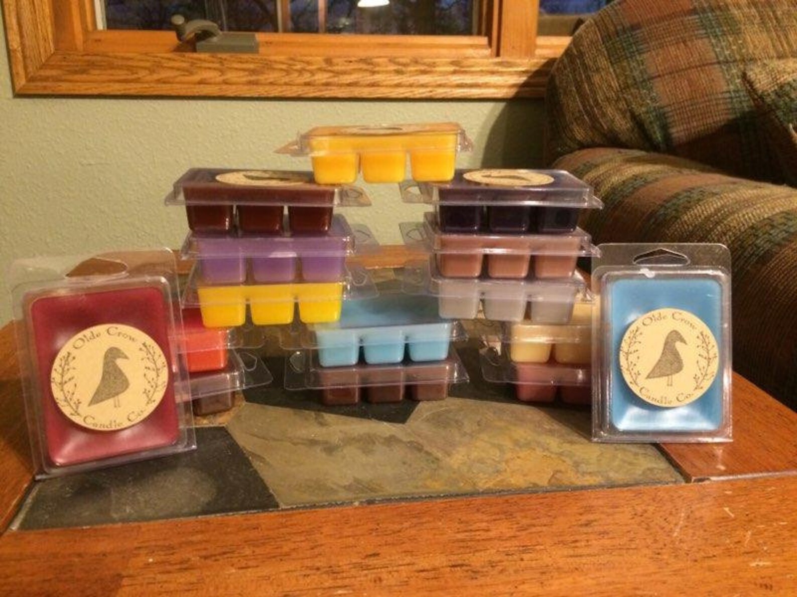 Olde Crow Primitive Candles wax melts/tarts available in Etsy