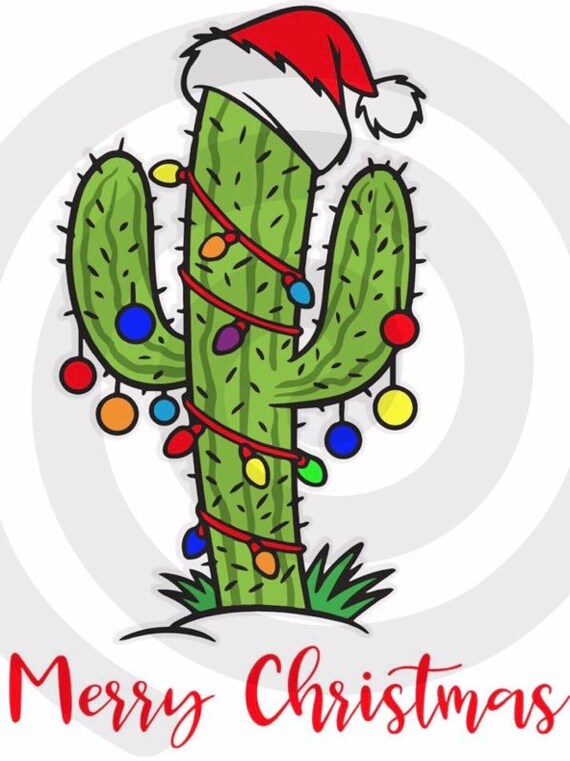 Merry Christmas cactus tree