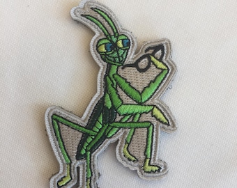 Praying Mantis Embroidered Velcro backed Patch | Bugs | Insects | Creepy Crawly |  Peace and Calm | Study Mantis