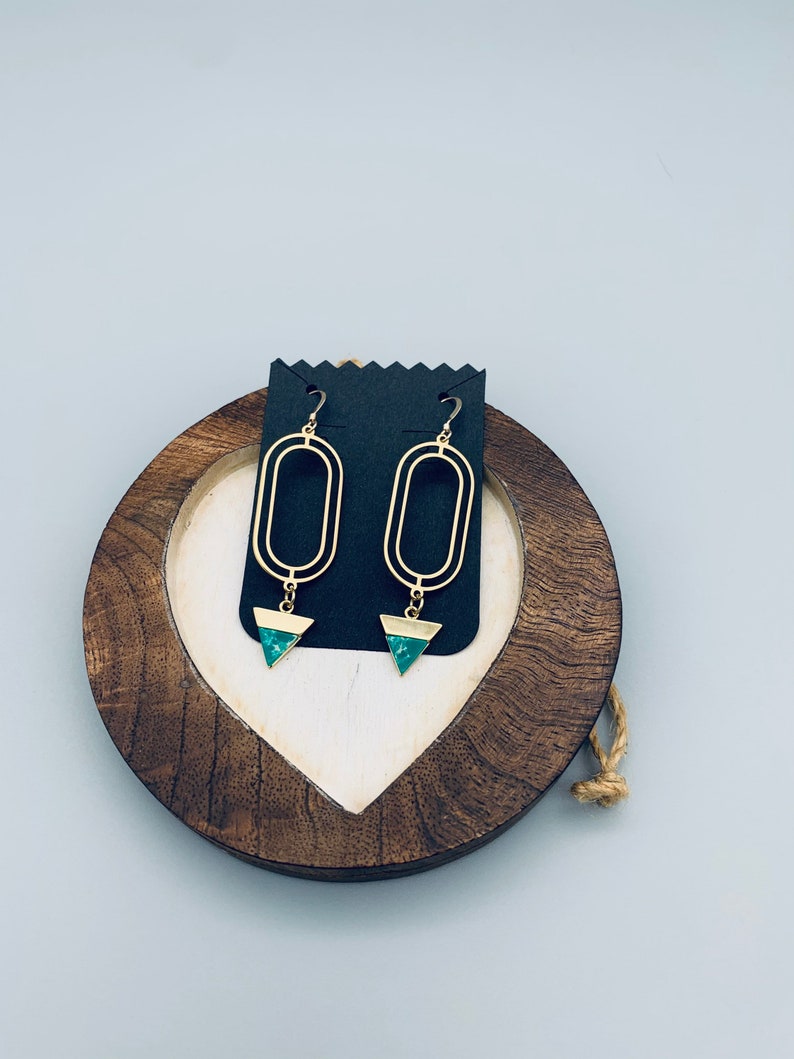 Geometric gold earrings