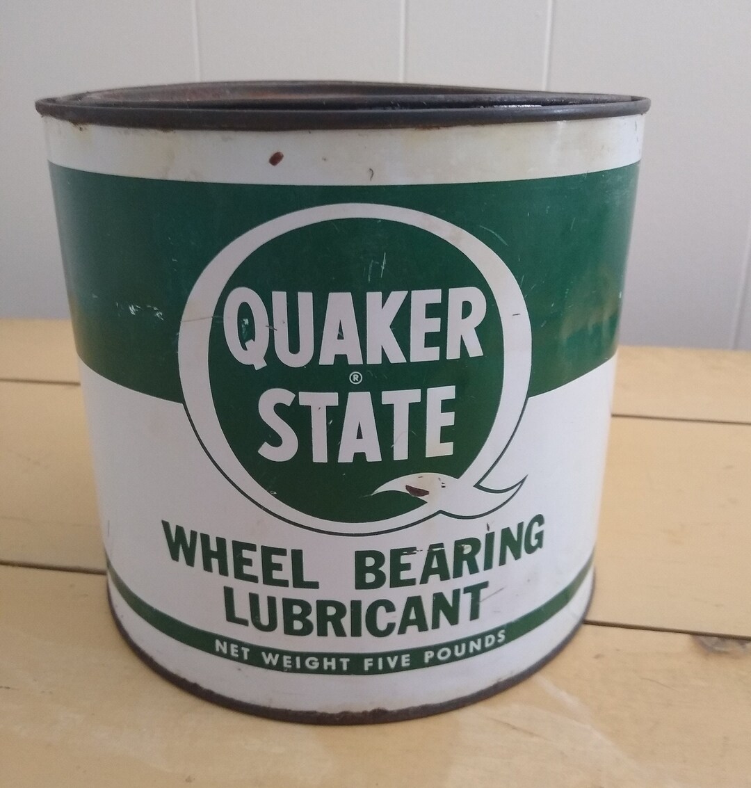 Vintage Quaker State Wheel Bearing Lubricant Five Pound Metal Etsy