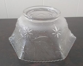 Vintage Glass Gas Lamp Shade - Hexagon Shape