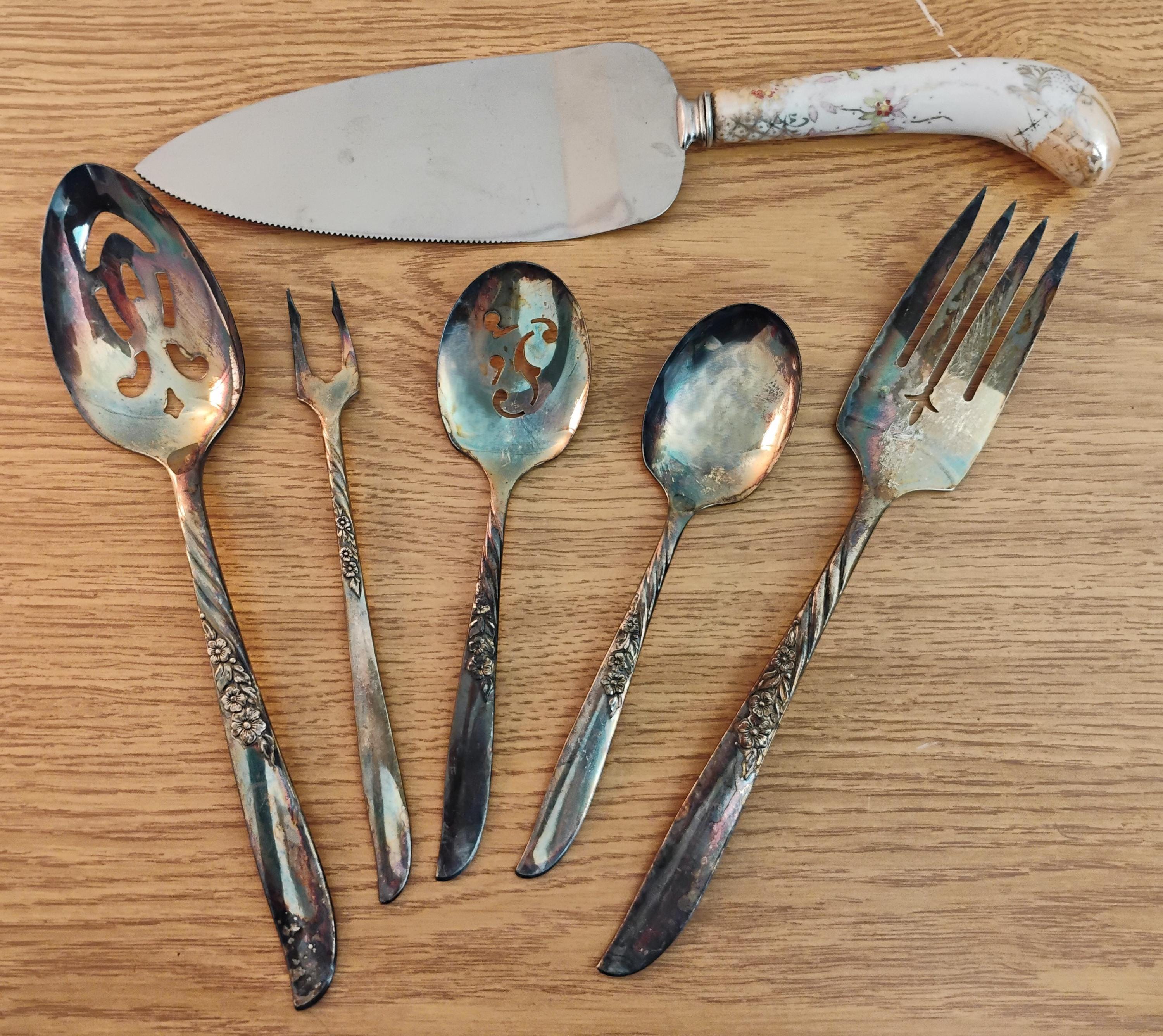 Sheffield Cake Server With Porcelain Handle - Etsy Sheffield Cake Server With Porcelain Handle - Etsy