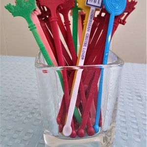 Vintage Plastic Cruise Line Swizzle Sticks - 20 Pieces