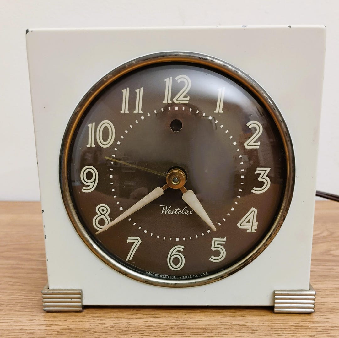 アメリカ製 Etsy - Clock Electric Westclox 時計 ヴィンテージ electric WESTCLOX 50's？ コレクション