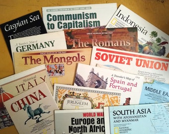 Vintage and Antique National Geographic Map Collection - 64 Maps - Travel Enthusiasts and History Buffs!