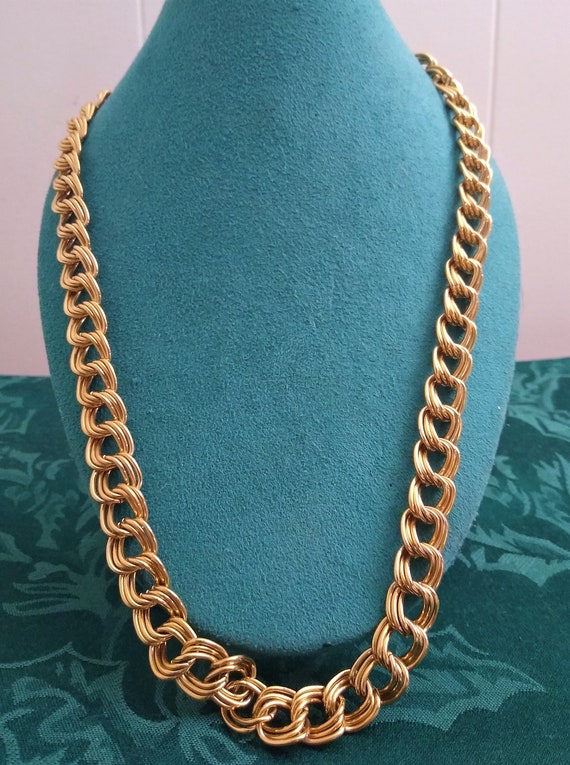 Vintage Napier Triple Link Chain Necklace - 24 Inc