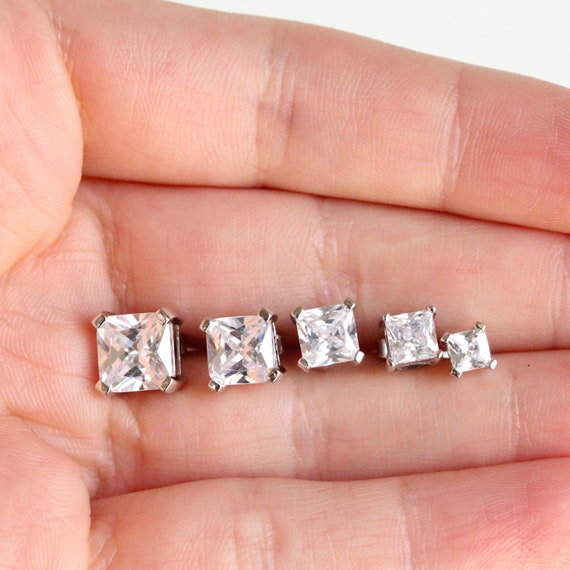 8mm square earrings online