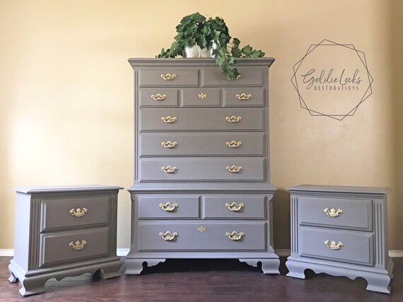 Sold Refinished Thomasville Chest Of Drawers And Nightstands Etsy
