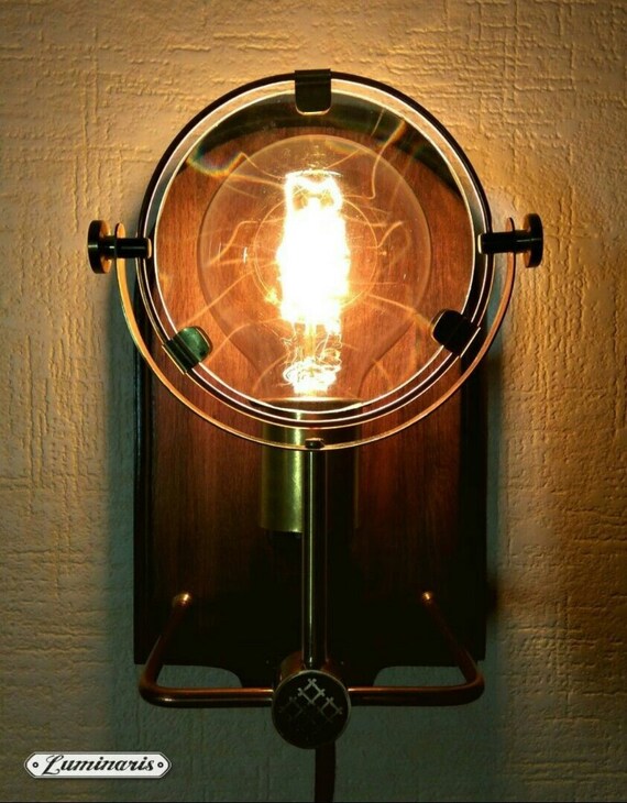 Steampunk Wall Lamp Luna Plena Edison Bulb Steampunk Wall Lamp Luna Plena Edison, Steampunk Wall Lamp