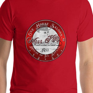 Cat TShirt ~ Miss Kitty&#39;s. Cat Lover Gift for Cat Mom, Cat Dad, or Crazy Cat Lady. Wild West Saloon Shirt for Cowboys and Cowgirls!
