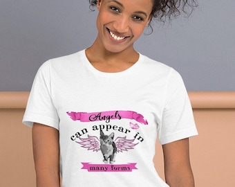 Cat TShirt ~ Angels. Cat Lover Gift for Cat Mom, Crazy Cat Lady. Cute Cat Shirt, Unique Gift, Gift for her, Gift for Friend with Cats.