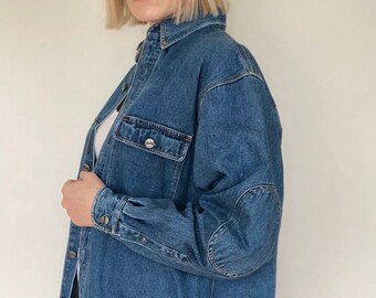 denim shirt with patches