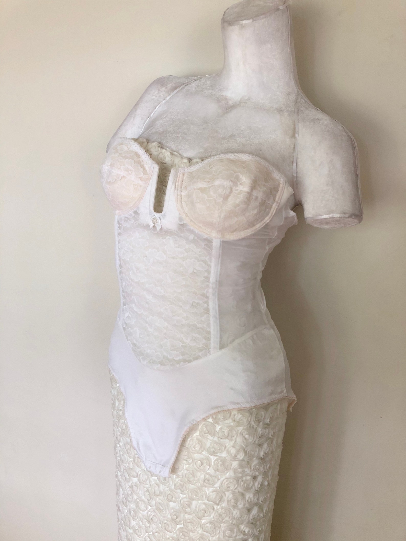 Vintage Strapless Bra Bodysuit 34A Etsy