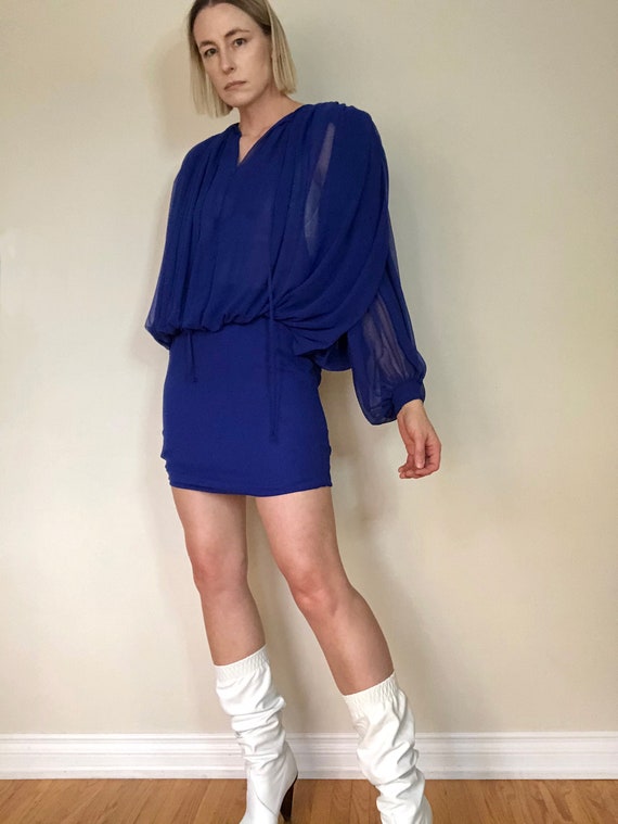 1980’s 100% Silk Chiffon WAYNE CLARK Dress, size L