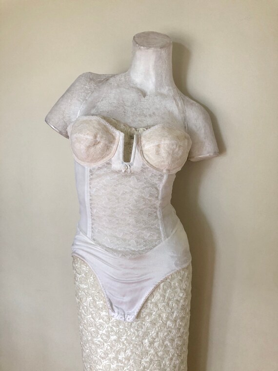 Vintage Strapless Bra Bodysuit, 34A
