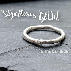Schmaler Stapelring aus Sterlingsilber 925